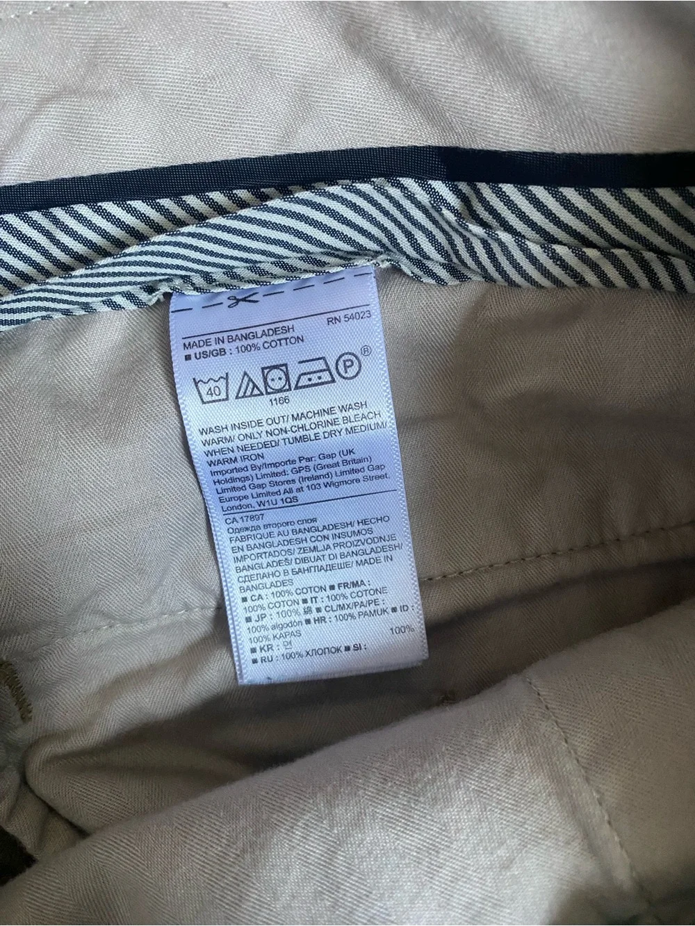 Banana Republic Aiden Chino Pants Mens 36x30 Khaki 100% Cotton Classic Fit